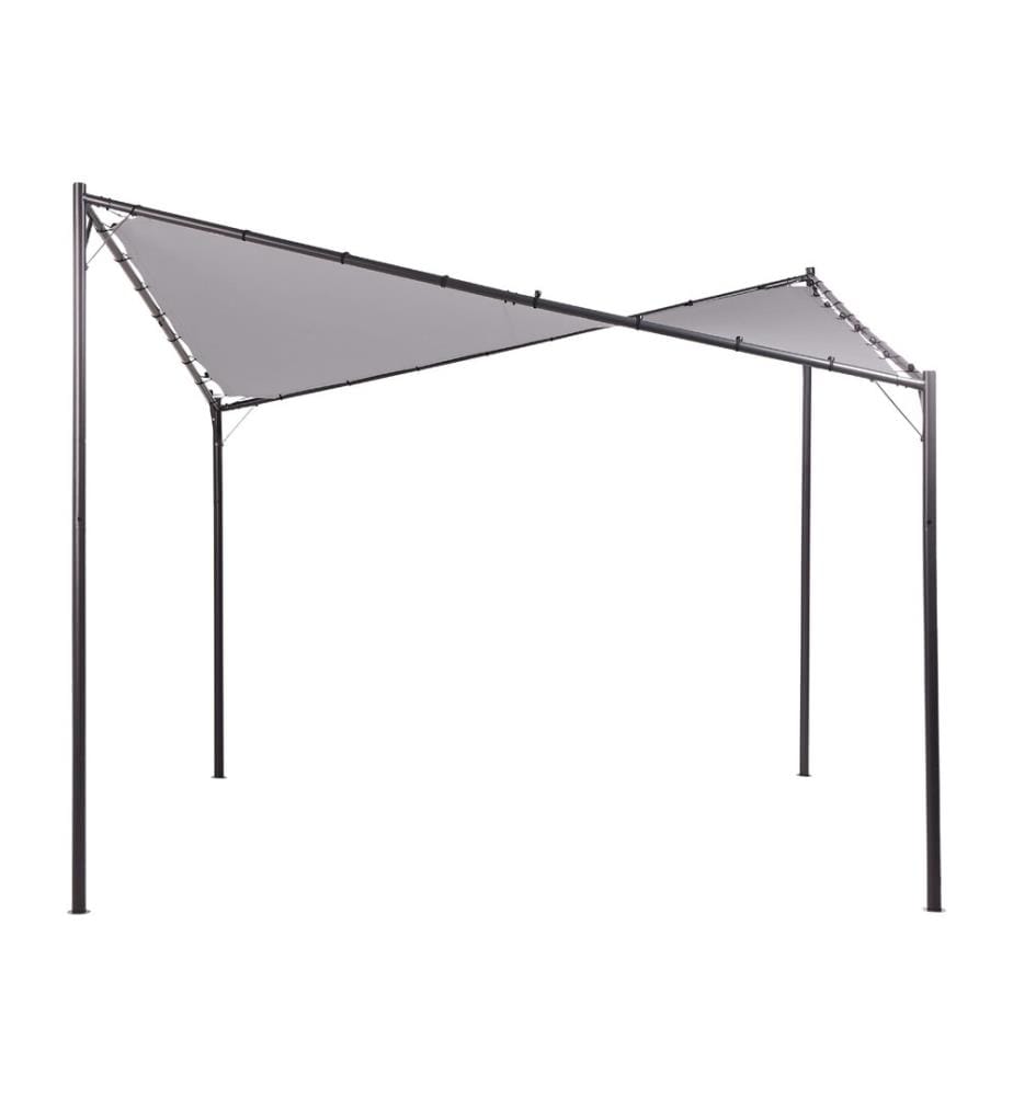 Pavillon AVENTINE Metall 300 cm 300 cm Grau
