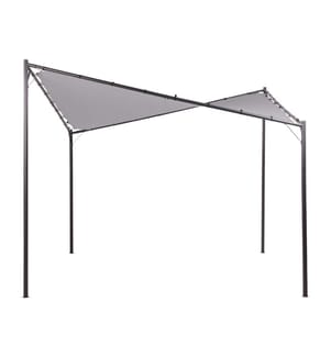 Pavillon AVENTINE Metall 300 cm 300 cm Grau