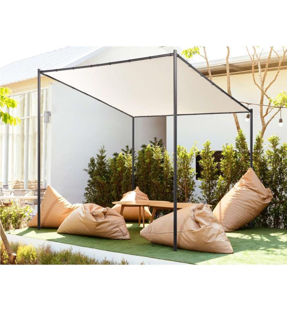 Pavillon VIMINO Metall 282 cm 294 cm Beige