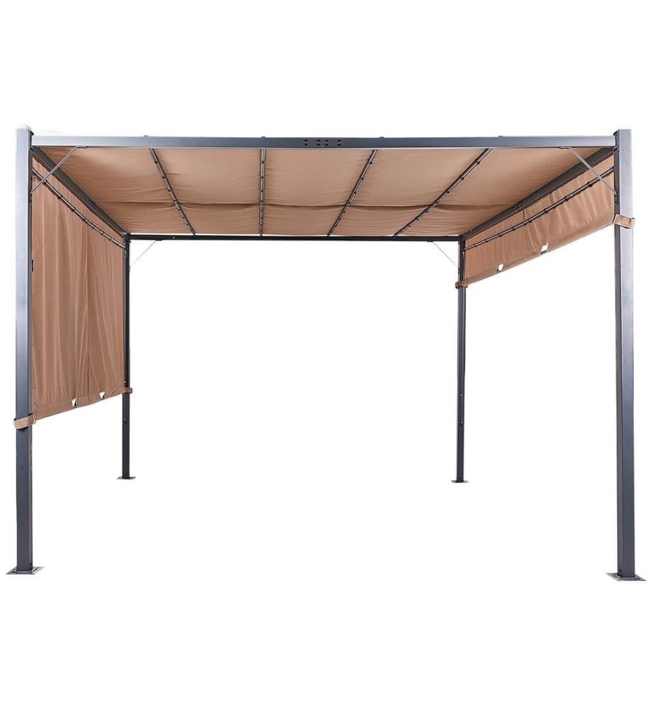 Pavillon LED PARGA Metall 310 cm 310 cm Braun
