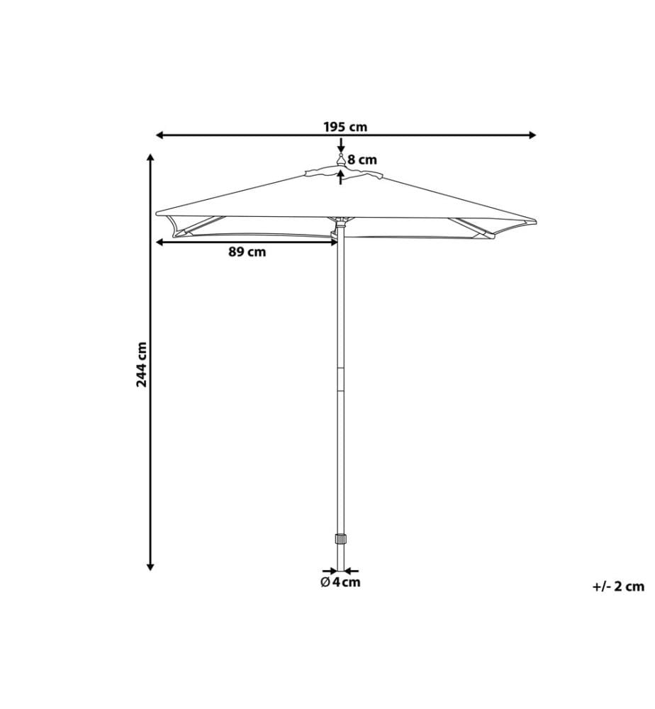 Marktschirm 195 cm FLAMENCO Dunkelgrau