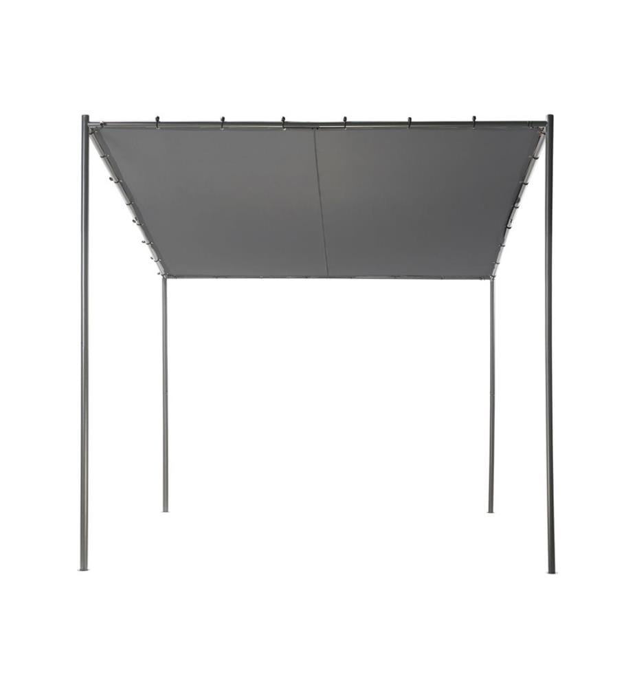 Pavillon VIMINO Metall 282 cm 294 cm Dunkelgrau