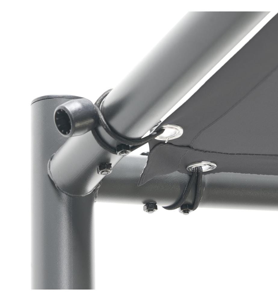 Pavillon VIMINO Metall 282 cm 294 cm Dunkelgrau