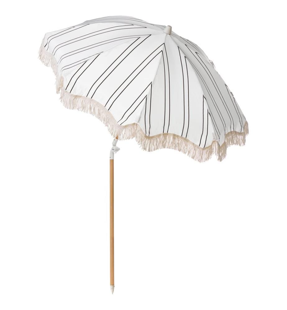 Parasol de jardin 155 cm MONDELLO Blanc/noir