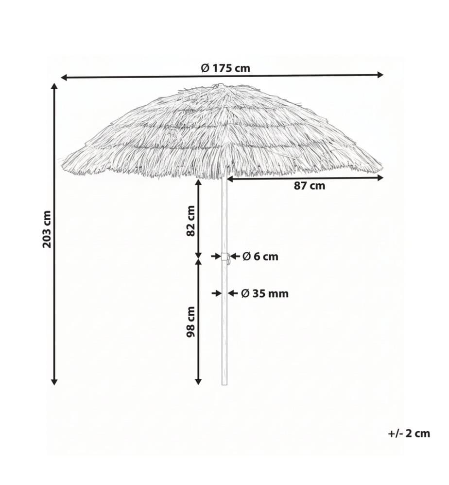 Marktschirm 175 cm CIVETTA Naturfarben