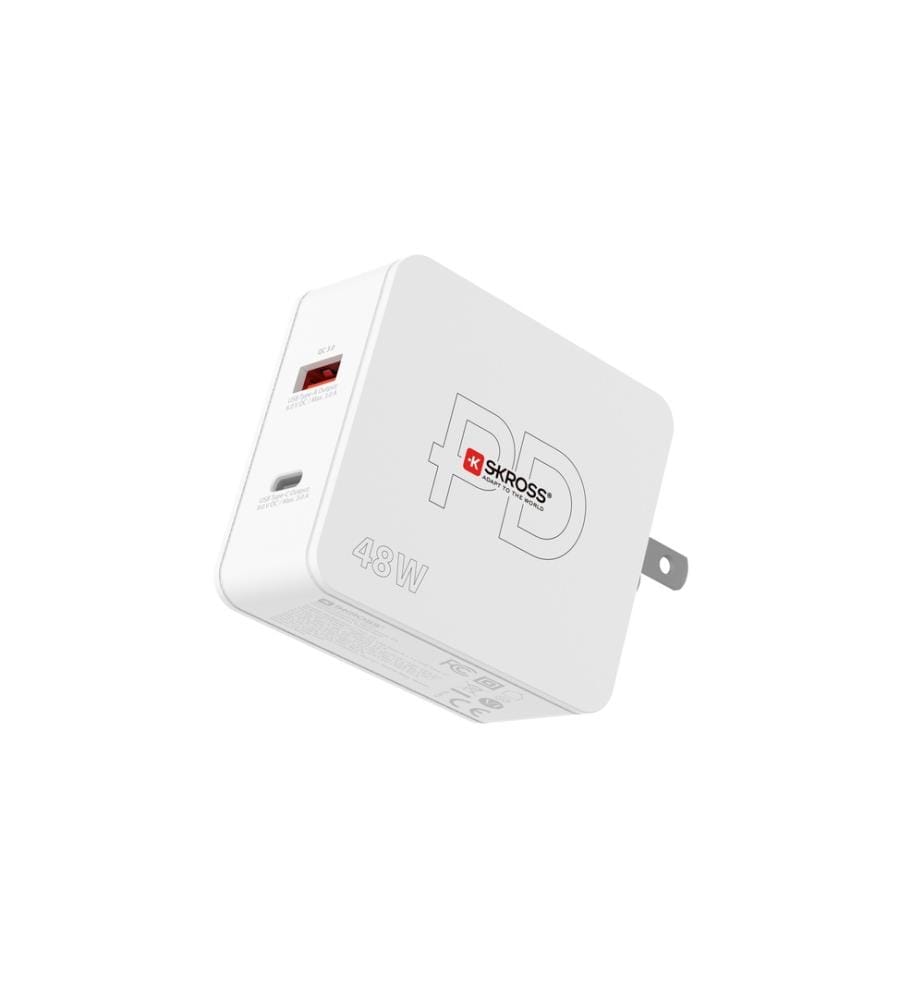 SKROSS - Chargeur mural USB Multipower Combo+, US, 48 W, Blanc