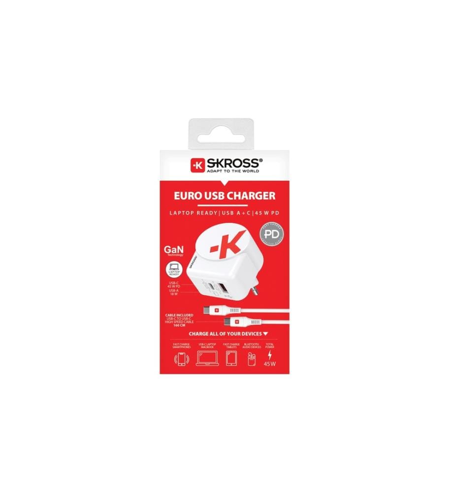 SKROSS - USB-Wandladegerät Euro USB Charger AC45PD