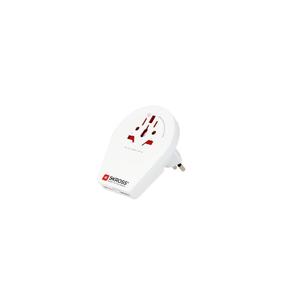 SKROSS - Reiseadapter Country World / CH-IT-BRA, USB