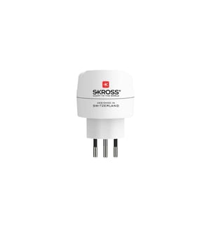 SKROSS - Reiseadapter Europe to Switzerland, Italy, Brasil Weiss