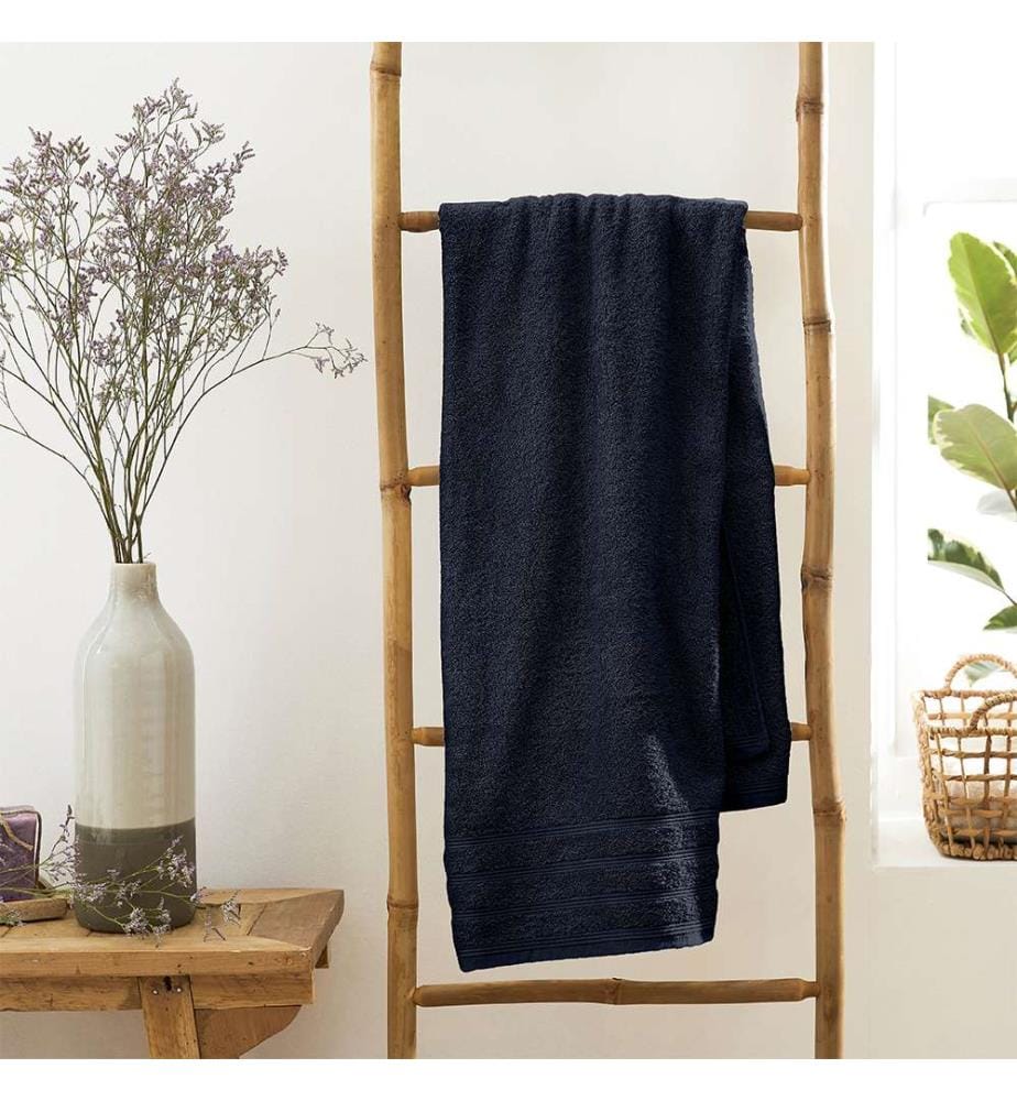 Drap de Bain "Spa" 100% Coton 90 x 150 cm Bleu Nuit
