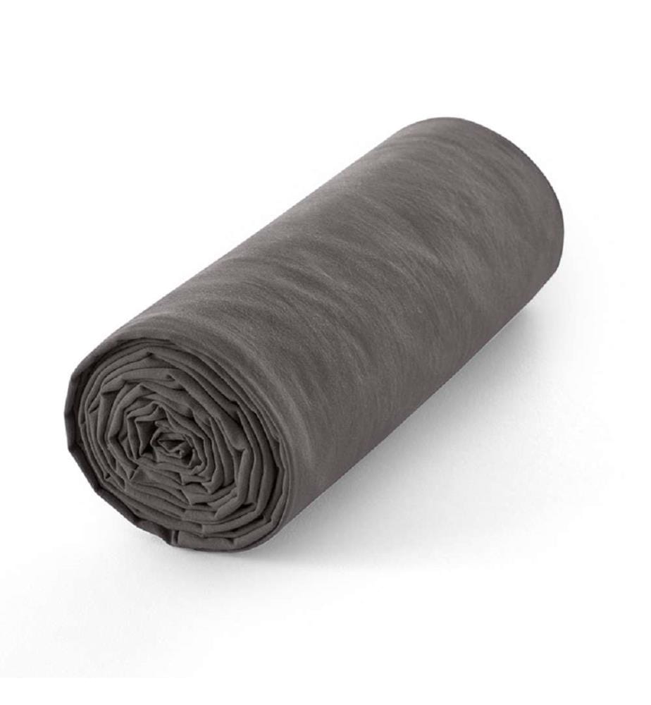 Spannbetttuch aus 100% Baumwolle 140 x 190 cm Schiefer