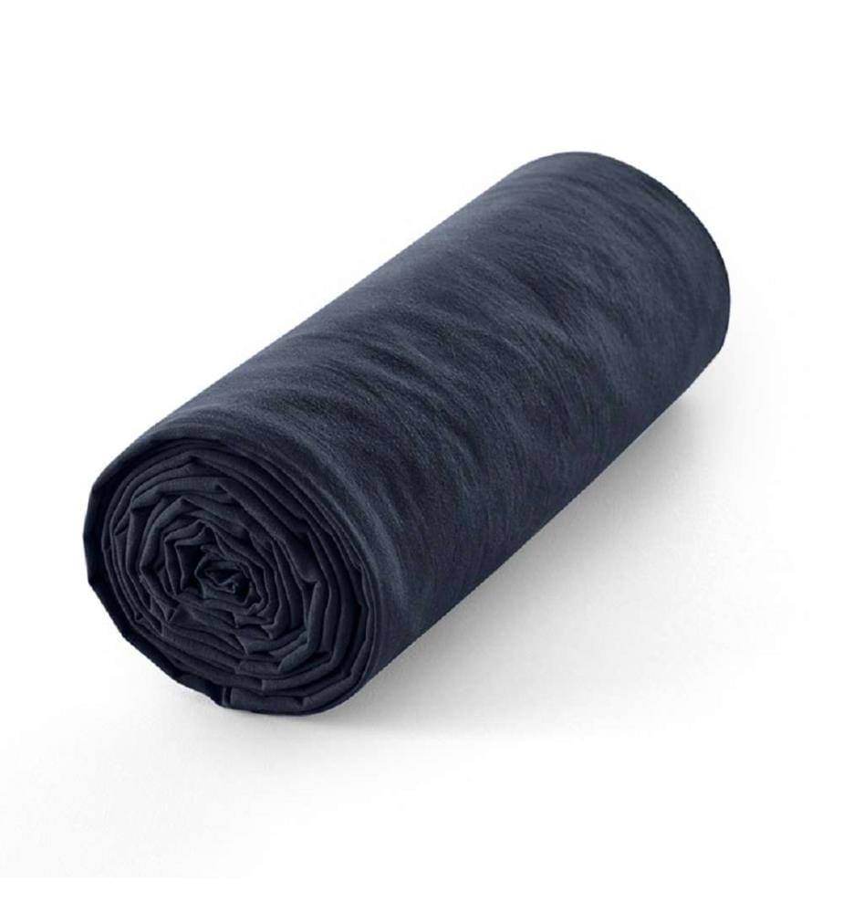Spannbettlaken aus 100% Baumwolle 140 x 190 cm Nachtblau