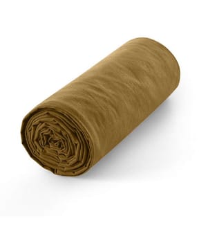 Spannbettlaken aus 100% Baumwolle 140 x 190 cm Karamell