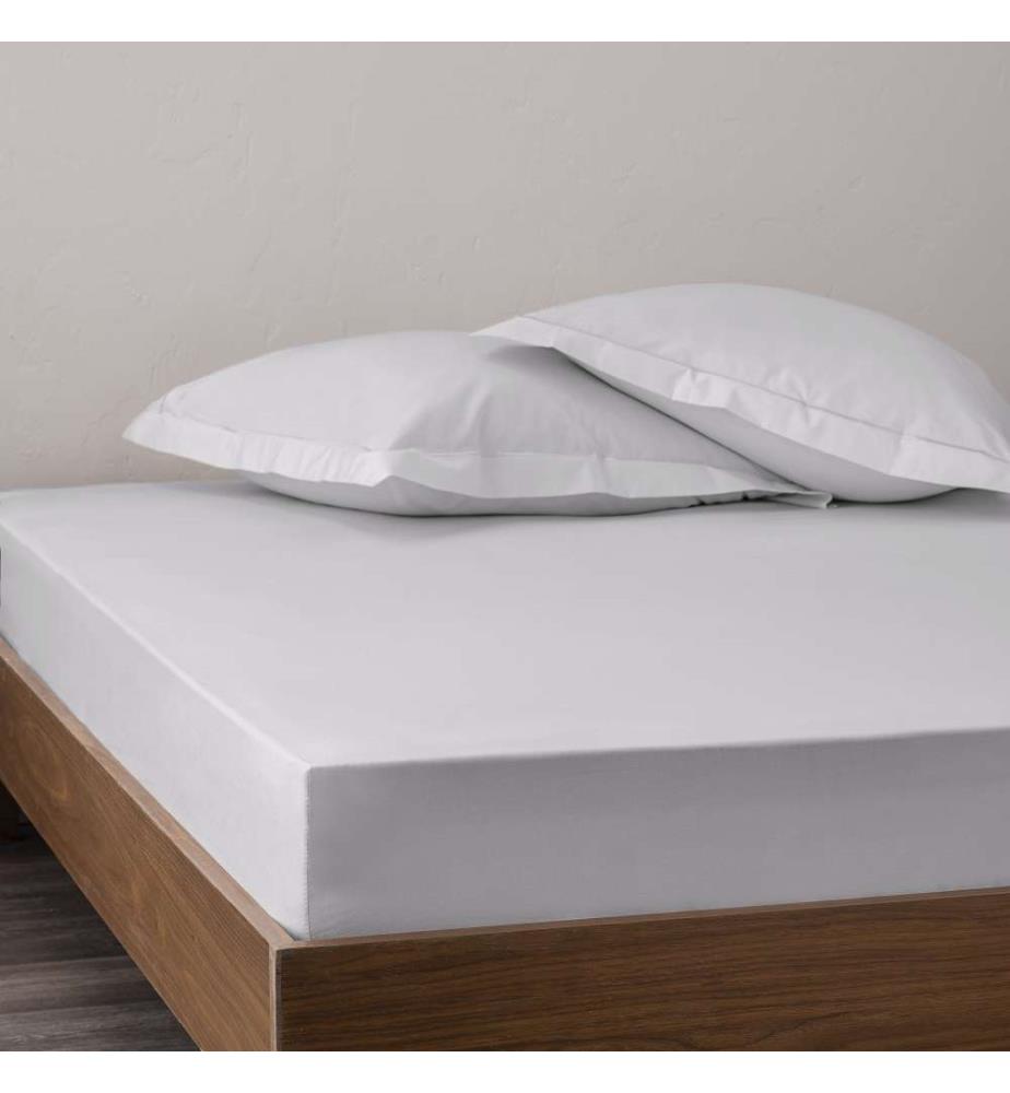Perkal-Spannbettlaken 140 x 190 cm - Perle