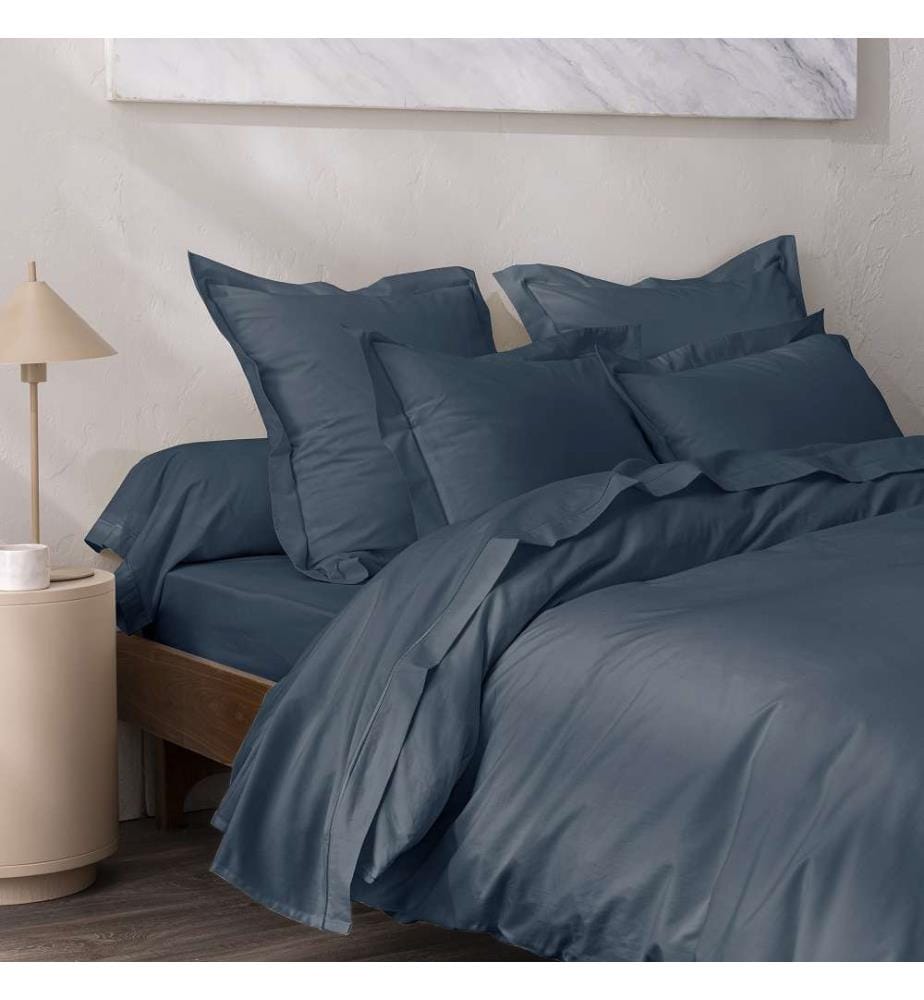 Perkal-Flachbettlaken 180 x 290 cm - Tintenblau