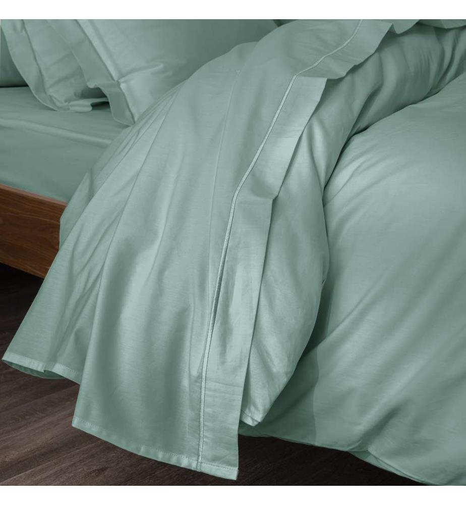 Lenzuolo piatto in percalle 180 x 290 cm - Celadon