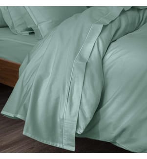 Perkal-Flachbettlaken 180 x 290 cm - Celadon