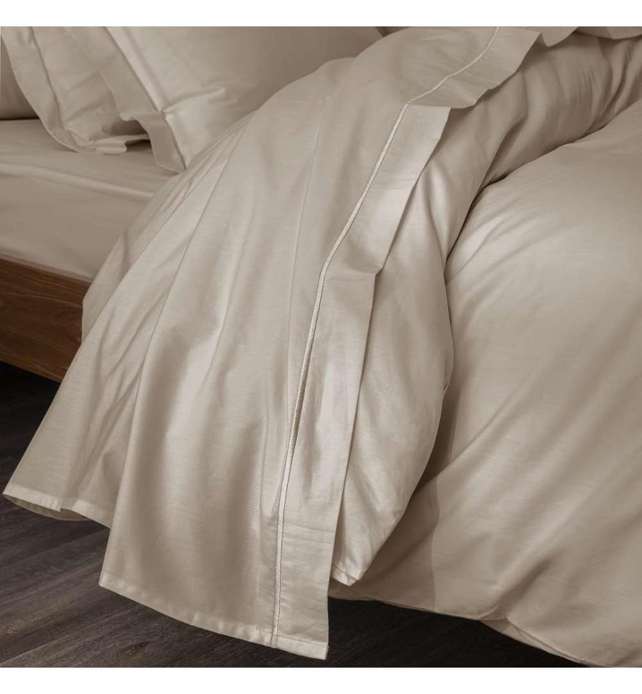 Perkal-Flachbettlaken 180 x 290 cm - Leinen