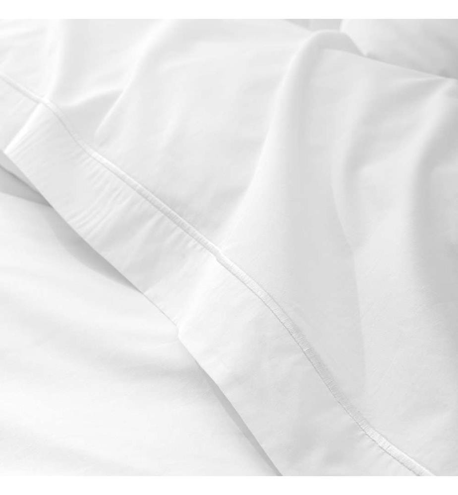 Perkal-Flachbettlaken 180 x 290 cm - Schnee