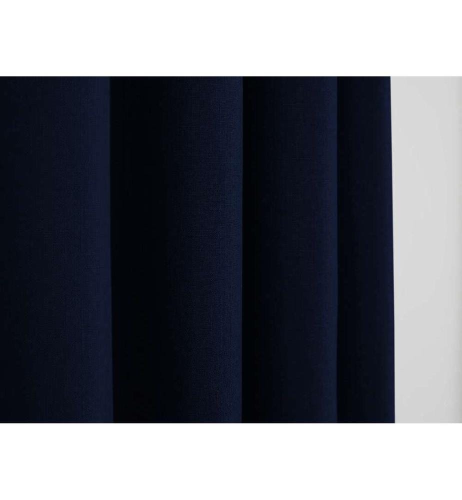 Paar Ösenvorhänge 140 x 260 cm - Nachtblau
