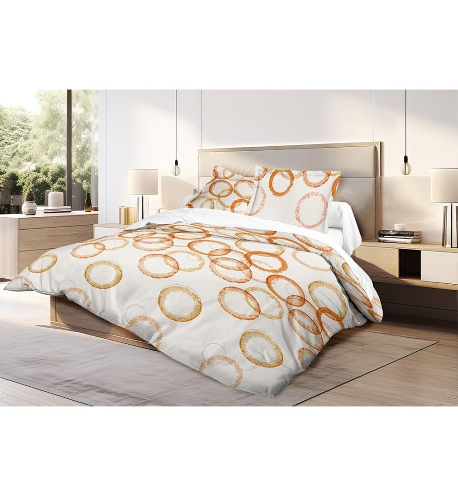 3P Bettwäscheset "Louna" 240 x 220 cm Circle Orange