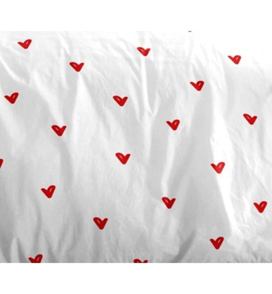 3P Bettwäscheset "Louna" 240 x 220 cm Love Rot
