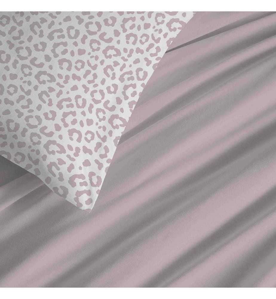Bettbezug 140 x 200 cm und Spannbettlaken 90 x 190 cm - Diana Blush
