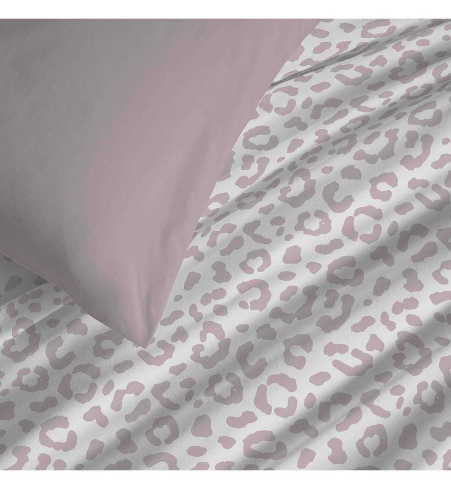Bettbezug 140 x 200 cm und Spannbettlaken 90 x 190 cm - Diana Blush