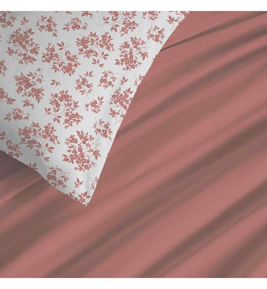 Bettdeckenbezug 140 x 200 cm und Spannbettlaken 90 x 190 cm - Eloise Apricot