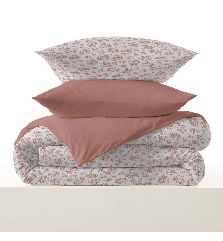 Bettdeckenbezug 140 x 200 cm und Spannbettlaken 90 x 190 cm - Eloise Apricot