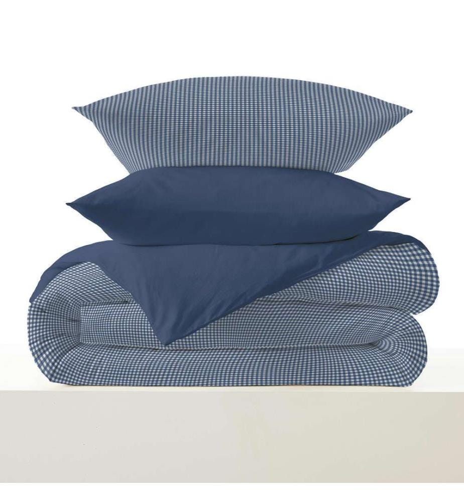 Bettdeckenbezug 140 x 200 cm und Spannbettlaken 90 x 190 cm - Gabrielle Marine
