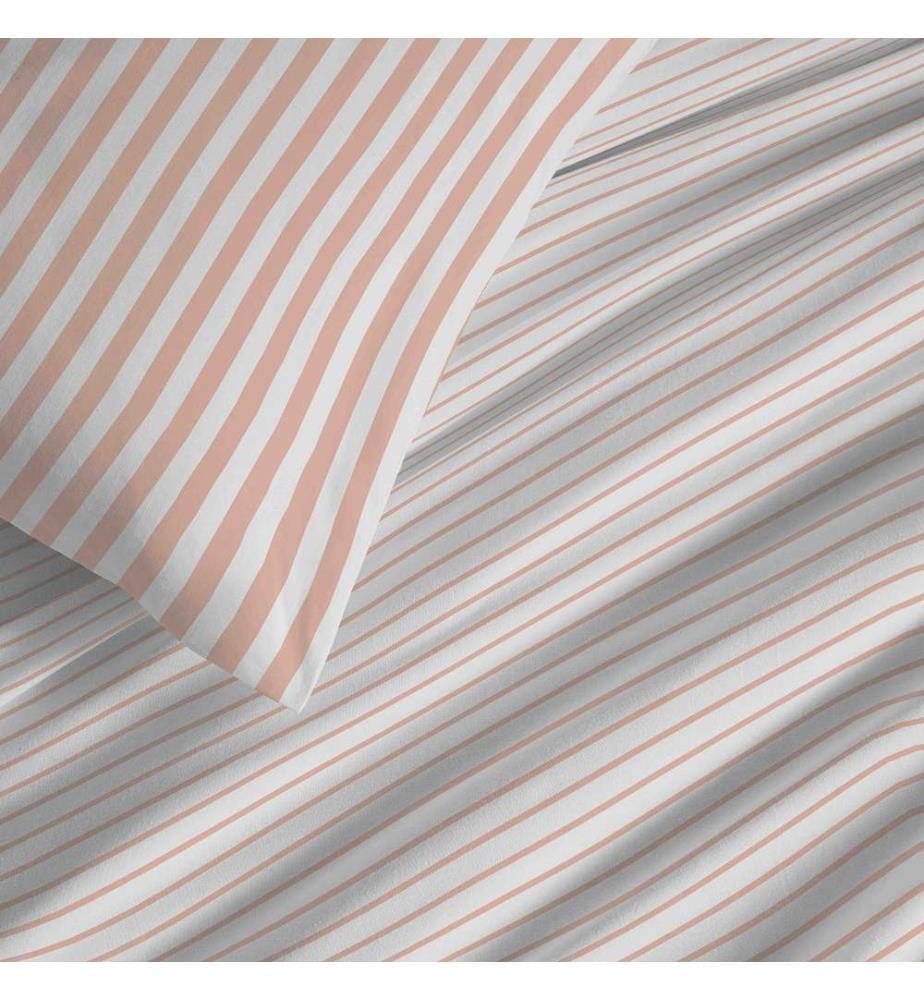 Bettdeckenbezug 140 x 200 cm und Spannbettlaken 90 x 190 cm - Palermo Blush