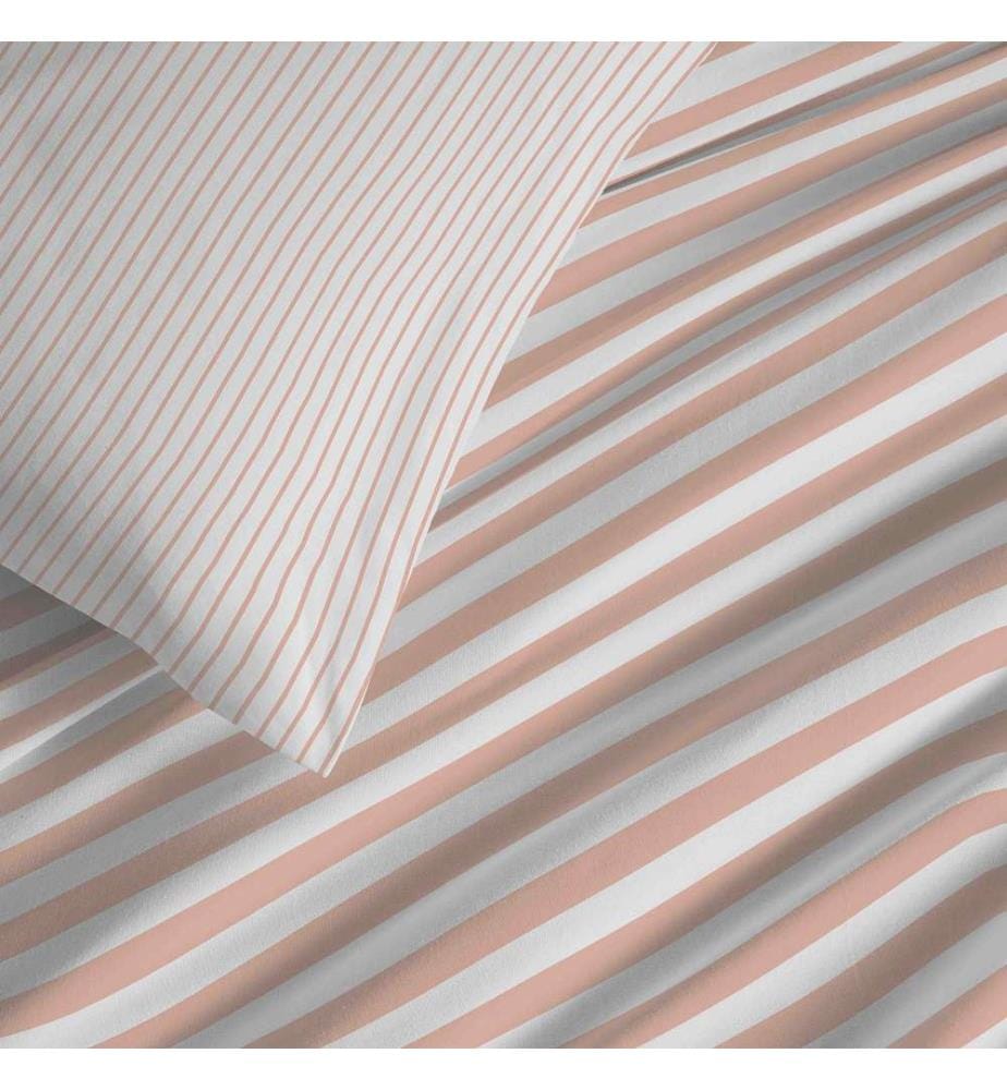 Bettdeckenbezug 140 x 200 cm und Spannbettlaken 90 x 190 cm - Palermo Blush