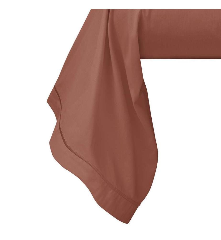 Kissenbezug Perkal 45 x 185 cm - Terracotta