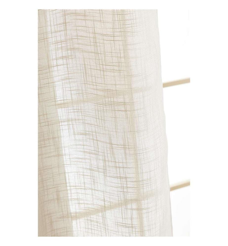 Verstellbarer Vorhang + 8 Ringe Klemme 140 x 270 cm - Sand