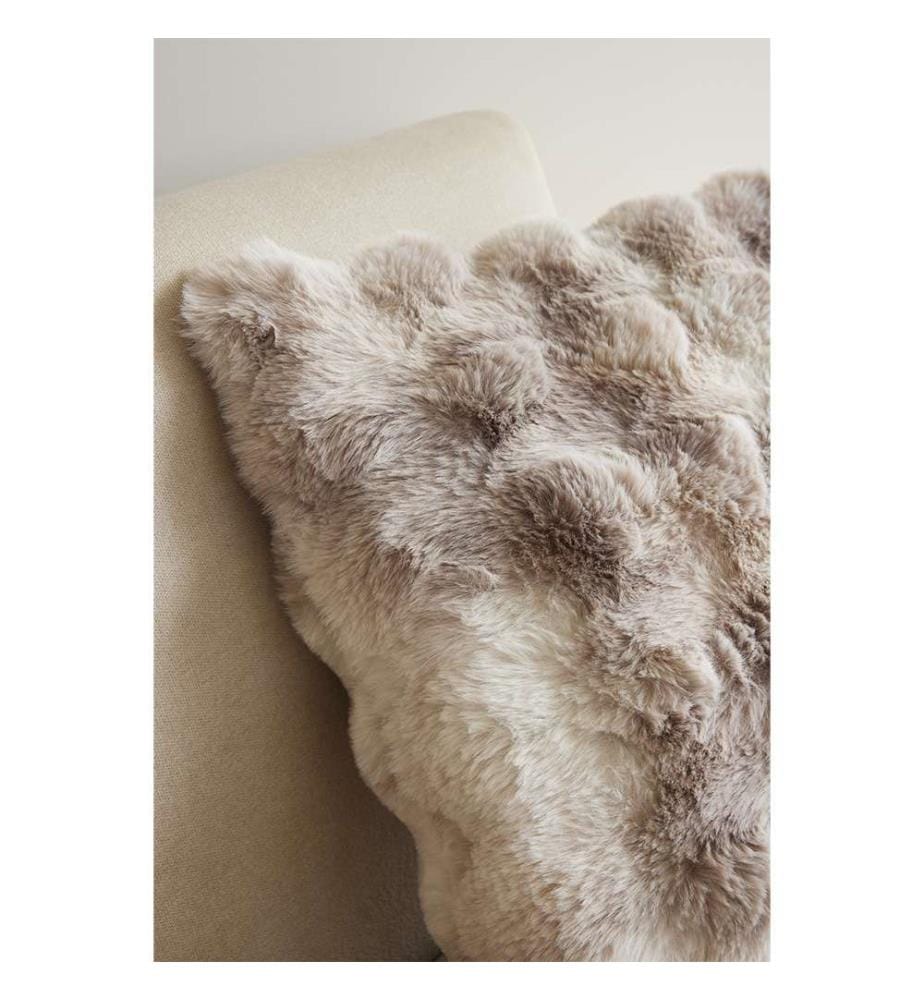 Bedrucktes Kissen mit abnehmbarem Bezug 40 x 60 cm - Taupe