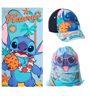 Strandtuch-Set mit Beutel „Stitch“ – mehrfarbig