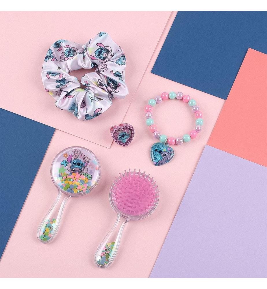 Kulturbeutel, Beauty-Set, Accessoire „Stitch“ – Blau