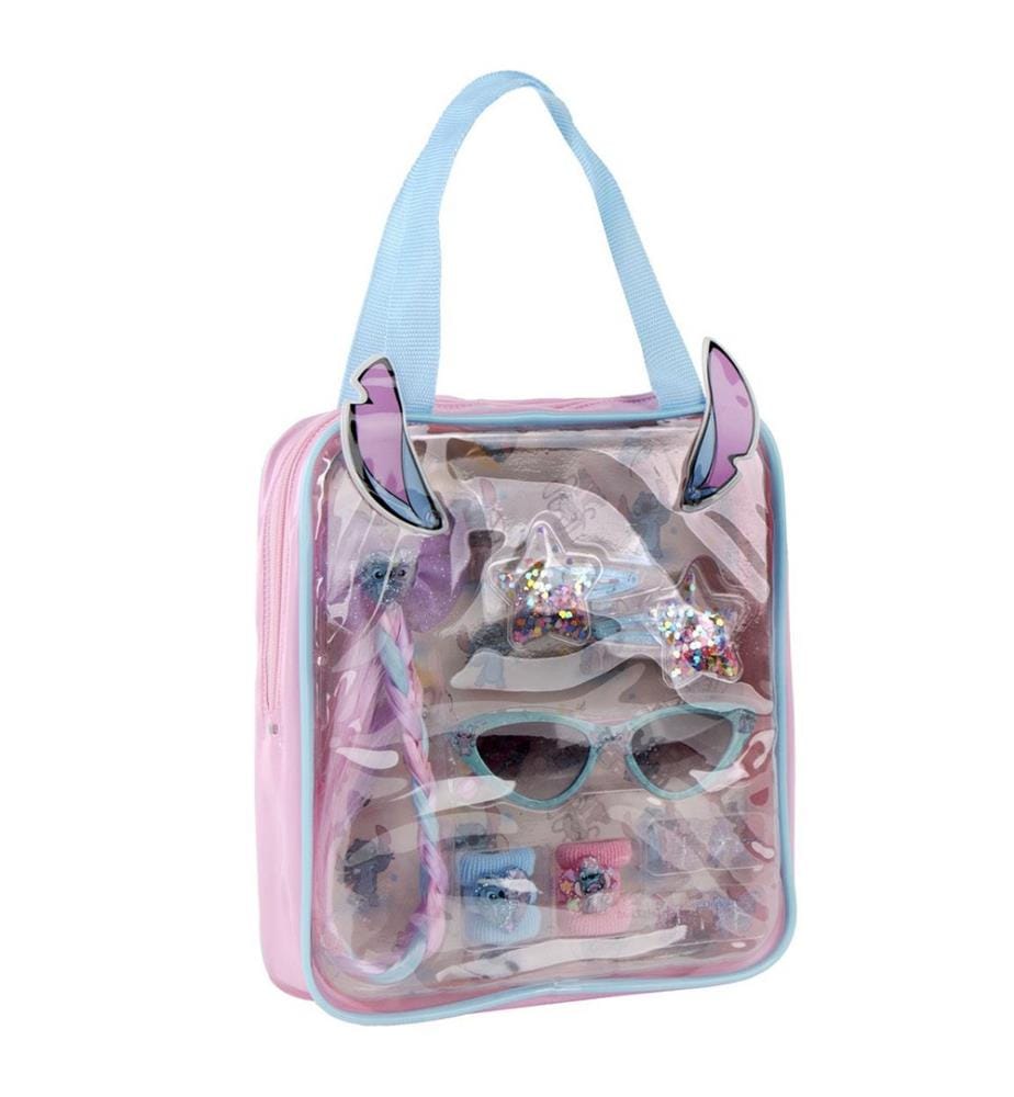 Stitch-Brillenetui-Set – Blau