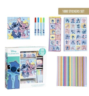 Aufkleber-Set mit 1000 Stück „Stitch“ – mehrfarbig