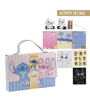 Set „Colorable“ Handtasche „Stitch“ – Rosa