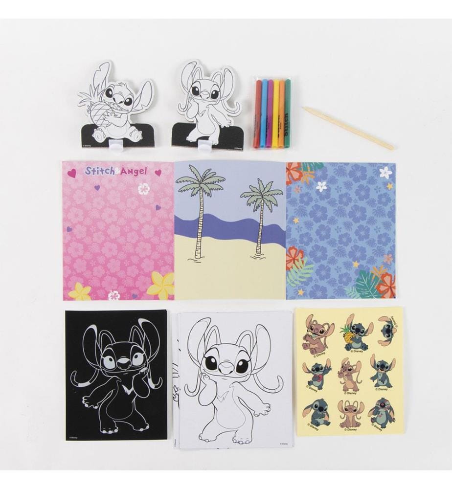 Set „Colorable“ Handtasche „Stitch“ – Rosa