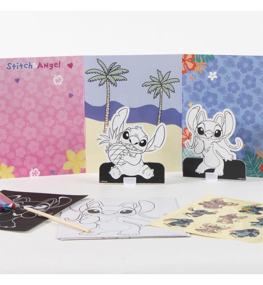 Set „Colorable“ Handtasche „Stitch“ – Rosa