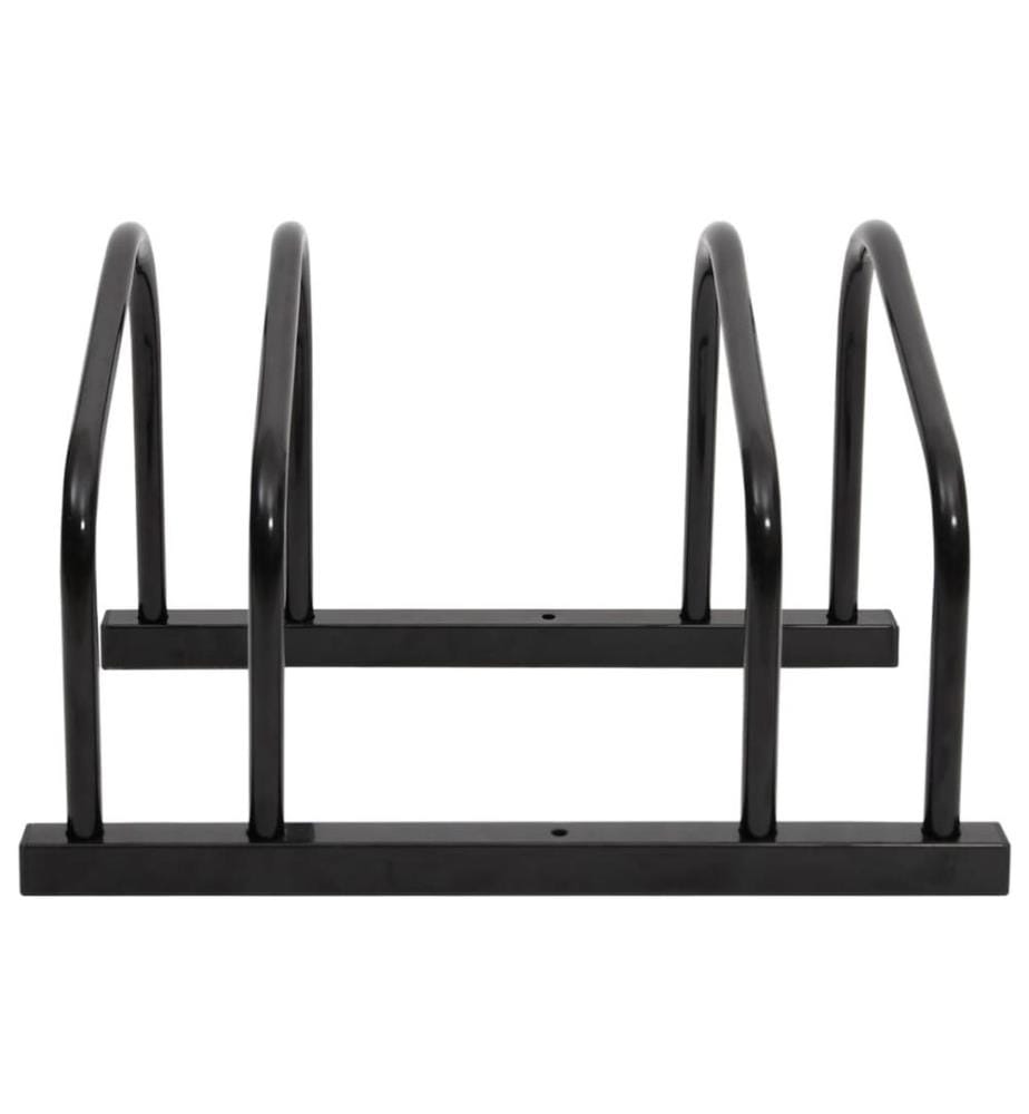 Fahrradständer für 2 Fahrräder Schwarz Stahl
