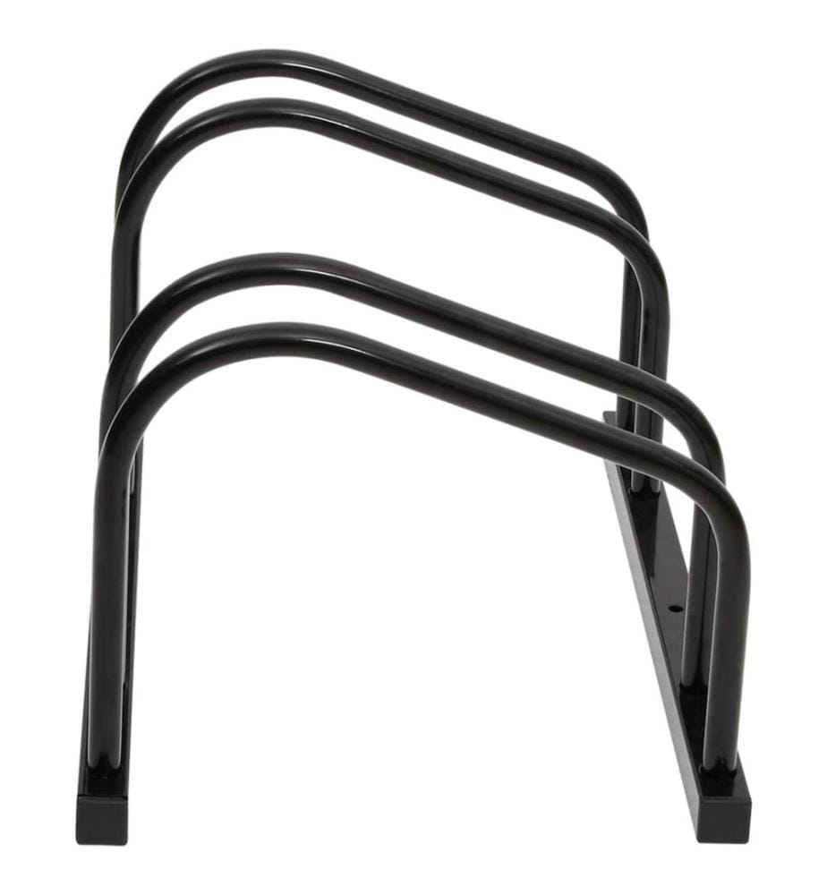 Fahrradständer für 2 Fahrräder Schwarz Stahl