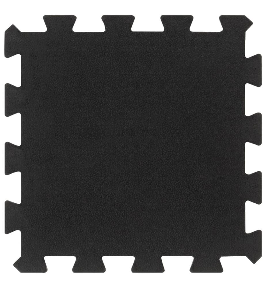 Carreaux de sol caoutchouc 16 pcs noir 16 mm 30x30 cm