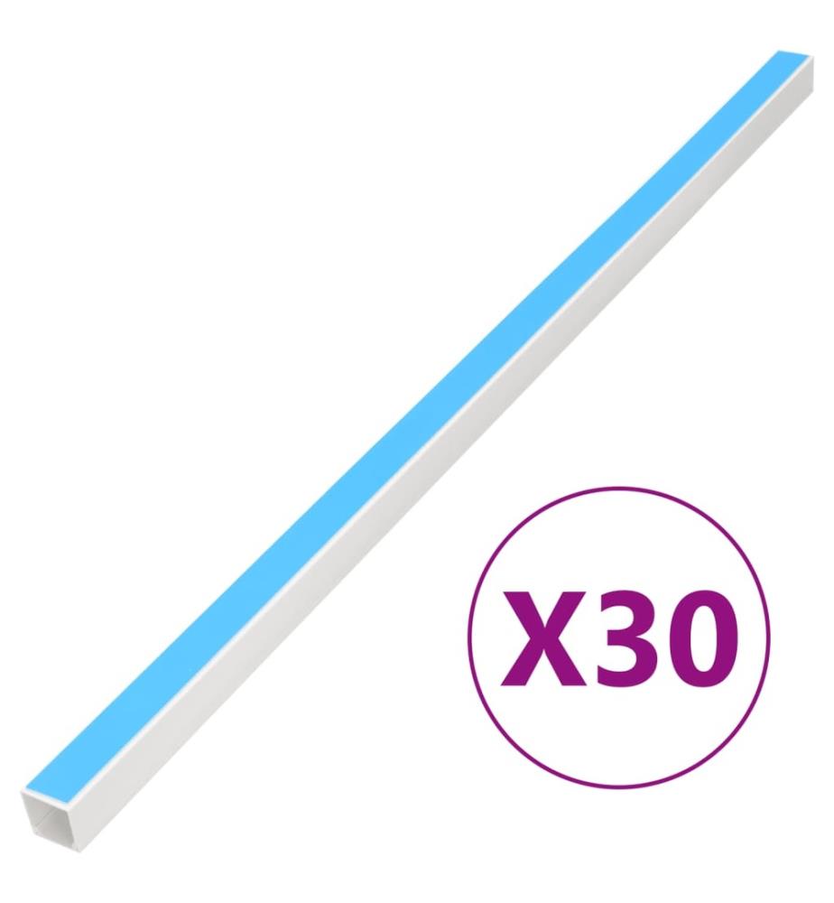 Goulotte de câble auto-adhésive 10x10 mm 30 m PVC