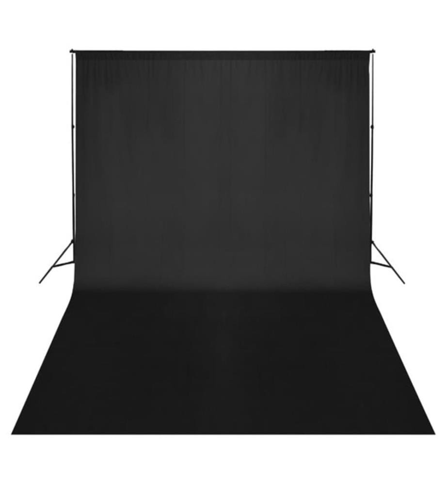 Fotohintergrund ohne Ständer Baumwolle Schwarz 500x300 cm