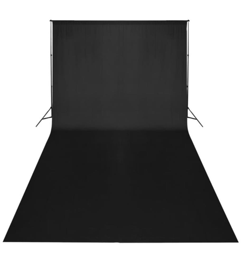Toile de fond coton sans support noir 600x300 cm