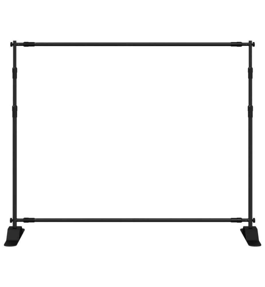 Hintergrundstativ Schwarz 254x243 cm Stahl